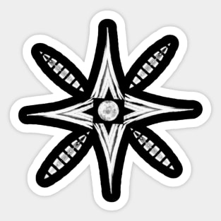 nice. white star art design Sticker